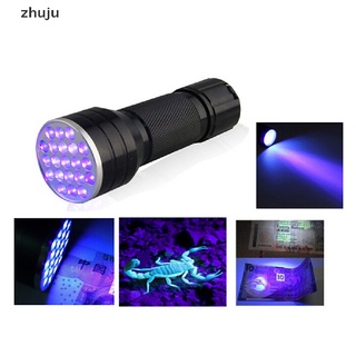 Hefeizhuju UV อัลตร้าไวโอเล็ต 21 LED ไฟฉายมินิแบล็คไลท์อลูมิเนียมไฟฉายแสงโคมไฟใหม่