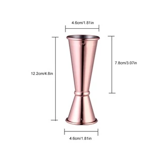✪สแตนเลสสตีลออนซ์ Jigger ค็อกเทลเครื่องดื่มสั้นคู่ Spirit Mixer ถ้วยตวงสำหรับบาร์ (1 ออนซ์ / 2 ออนซ์)