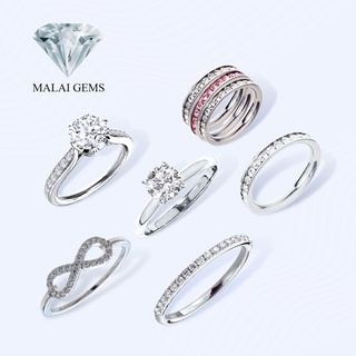 รวมแหวนเพชร รุ่นขายดี 💍 Malai Gems แหวนเพชร เงินแท้ 925 เคลือบทองคำขาว ประดับเพชรสวิส CZ แหวนเงินแท้ แหวนเงิน