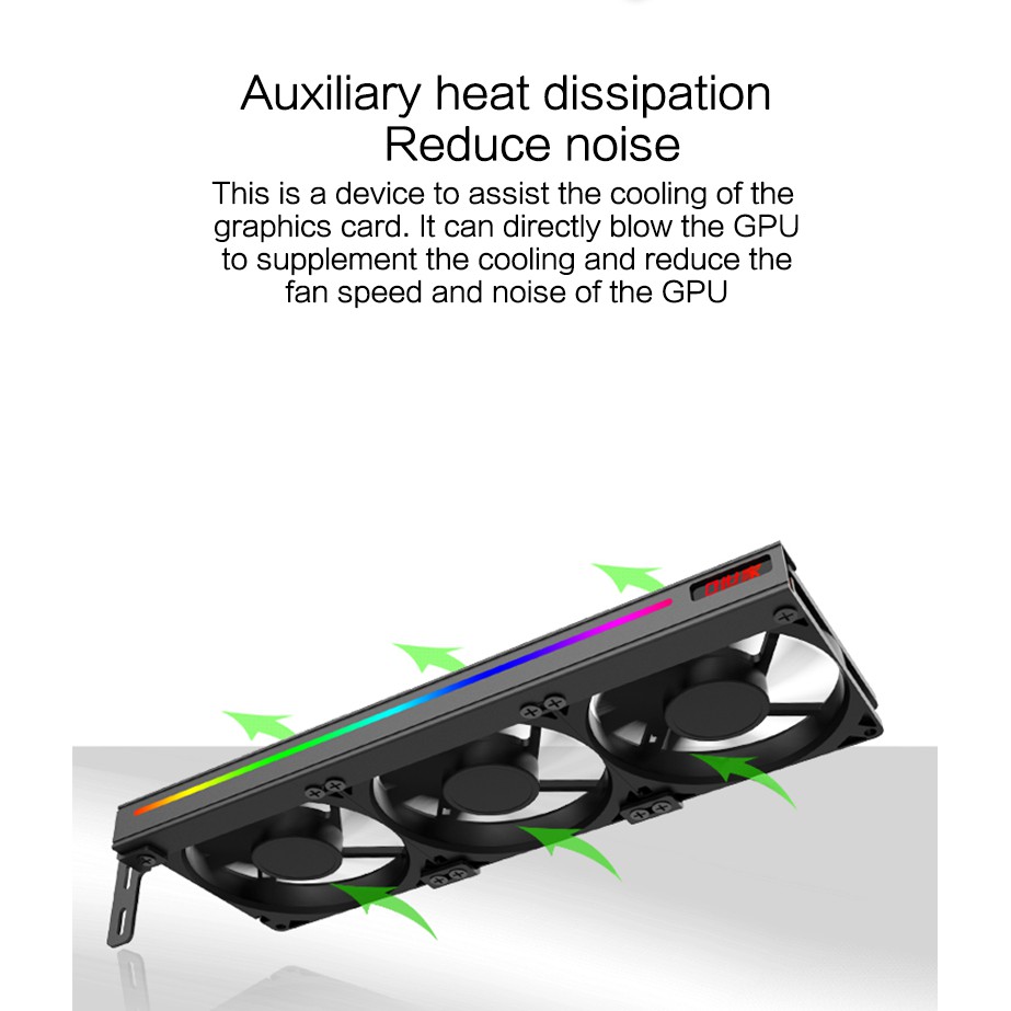 คอมพิวเตอร์ระบายความร้อนUniversal GPU Cooling Fan 3x90mm ARGB Sync ...