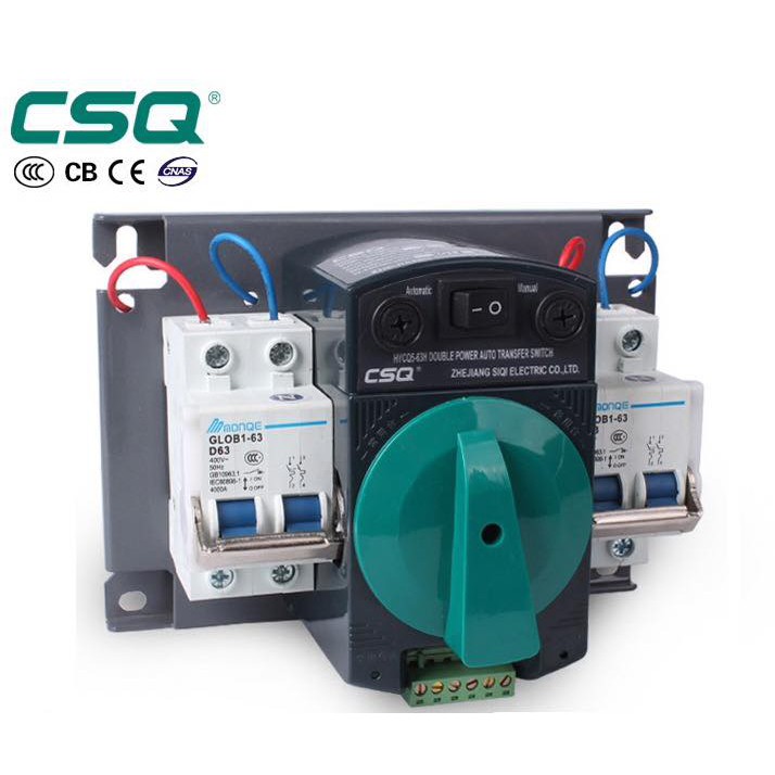 ATS CSQ HYCQ5-63H เอทีเอสสวิทช์ สวิตช์เปลี่ยนแหล่งจ่ายไฟฟ้าอัตโนมัติ (CSQ Automatic Transfer Switch)