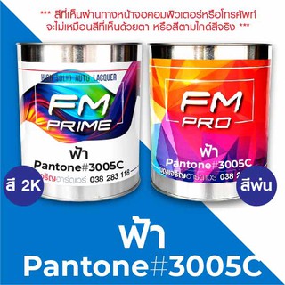 สี PANTONE #3005C ฟ้า PMS Pantone Blue #3005C