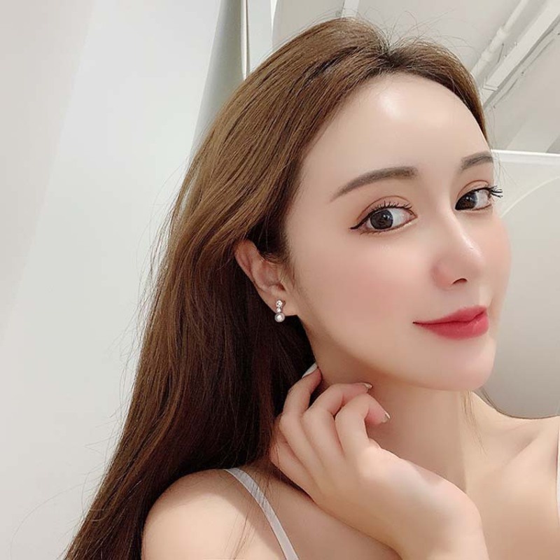 ต่างหูแบบคลิปประดับไข่มุก Rhinestone ไม่มีรู Ce1525 - รูปที่ 5