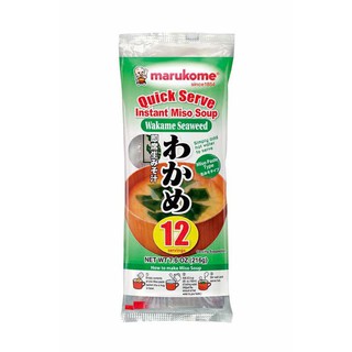 มารุโกเมะ ซุปมิโสะผสมสาหร่ายวากาเมะ  216 กรัม ( 1 ห่อ ทำได้  12 เสิร์ฟ ) ซุปมิโสะ ซุปสาหร่าย สาหร่ายวากาเมะ