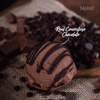 THE DARKNIGHT CHOCOLATE (ไอศกรีม รสดาร์ก ช็อกโกแลต 1 ถ้วย 16 oz.) - Molto premium Gelato