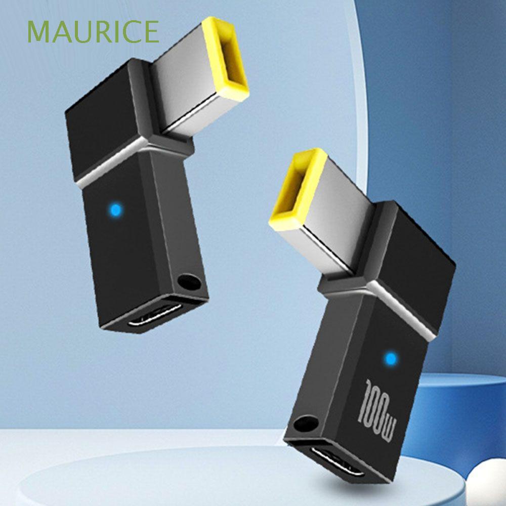 Maurice อะแดปเตอร์แปลงสายเคเบิ้ลแล็ปท็อป Type C Female To Square Pd Pd 100W Usb Thinkpad Type C Dc P