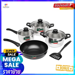 ชุดเครื่องครัว SEAGULL HEALTHY CHOICE ชุด 8 ชิ้นCOOKWARE SET SEAGULL HEALTHY CHOICE 8PCS