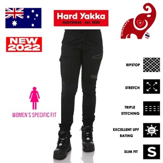 กางเกง Work Wear HARD YAKKA G08382 Women Raptor Cuffed Pant Black