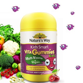 NATURES WAY KID VITA GUMMIES MUTI VITAMIN+VEGIES 60 เม็ด Natures Way เนเจอร์สเวย์คิดส์ ไวต้า กัมมี่ มัลติไวตามิน+เวจจี