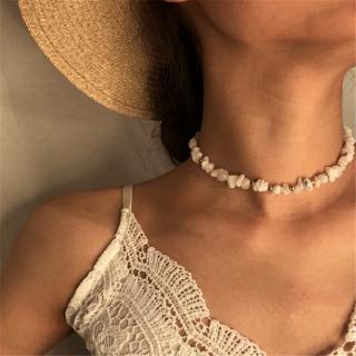 Fashion String Beads Transparent Crystal Clavicle Chain Choker Short Necklace Women