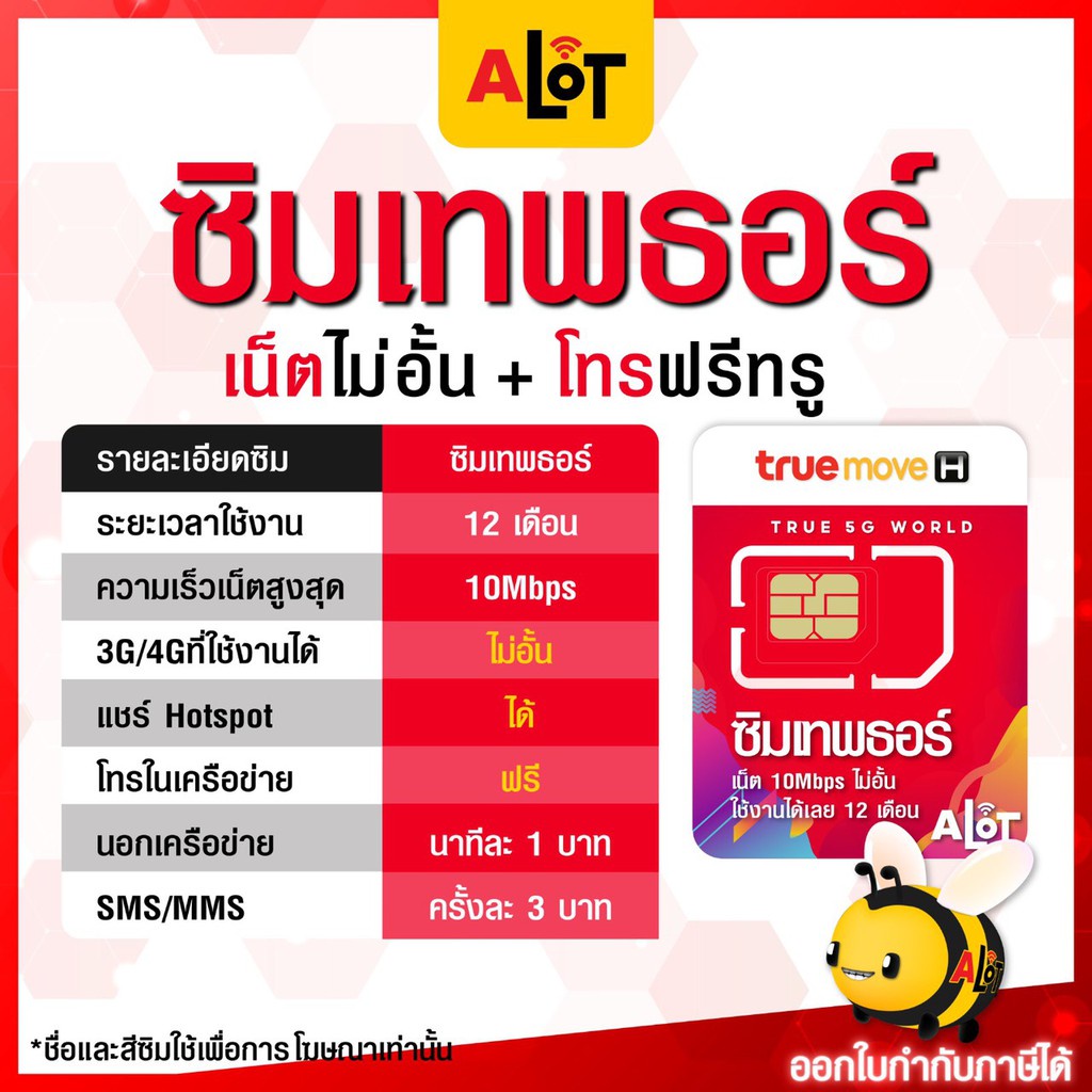 ✾Thor เลือกเบอร์ ชุด4 ซิมเทพธอร์ 10mbps​ ไม่ลดสปีด​ เบอร์สวย ใช้ได้นาน1ปี โทรในเครือข่าย​ ซิมทรู​ ซิ