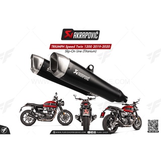 ท่อแต่ง Akrapovic Exhaust Slip-On Line (Titanium) TRIUMPH Speed Twin 1200 2019-2020