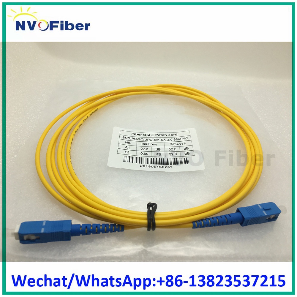 10Pcs LC/UPC-SC/UPC 2.0mm G652D 1M/3M/5M Optical Fiber Cable Patch Cord SM SX Singlemode Simplex PVC