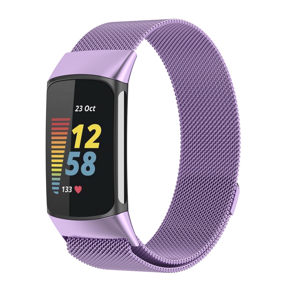 สายนาฬิกาข้อมือ สเตนเลส หัวเข็มขัดแม่เหล็ก แบบเปลี่ยน สําหรับ Fitbit Charge 5 6 Tracker