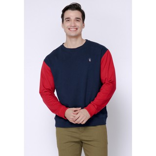 Skelly เสื้อสเวตเตอร์แฟชั่นผู้ชาย สีกรมท่า-สีแดง Guardian OVS Pullover T2 Navy-Red