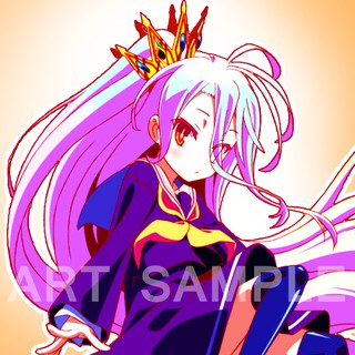 Shiro No game No life สติ้กเกอร์ 2 ชิ้น No game No life Sticker สติ๊กเกอร์อนิเมะ