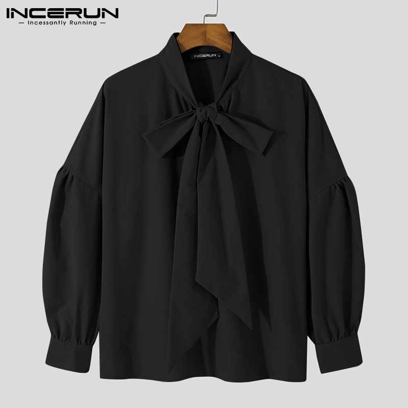 Incerun เสื้อเชิ้ตแขนยาว ลําลอง ทรงหลวม สีพื้น แฟชั่นสําหรับผู้ชาย
 - รูปที่ 3