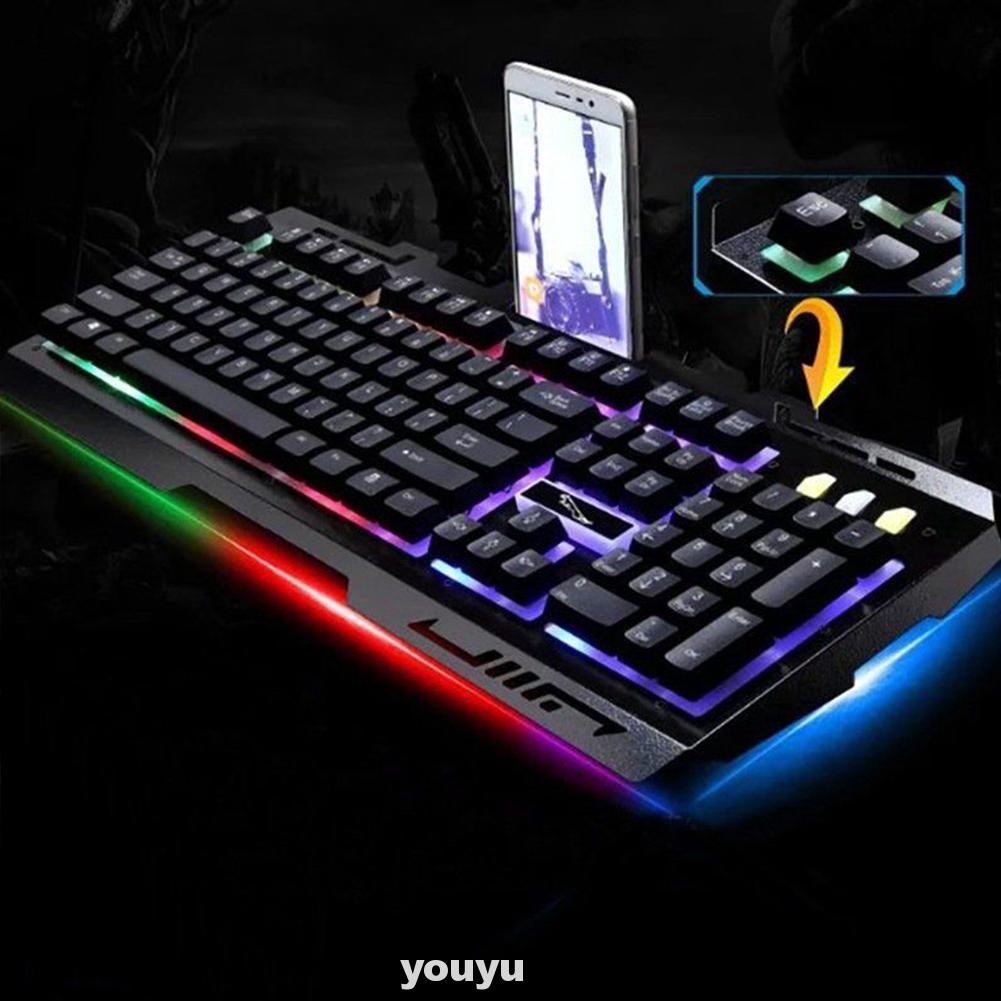 Mouse Set Wired Backlight Keyboard PC Laptop RGB Luminous Ergonomic ...