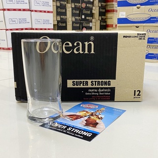 [กล่อง 12ใบ] แก้วน้ำ 380มล. Ocean SUPER STRONG PREMIER LONG DRINK S14413