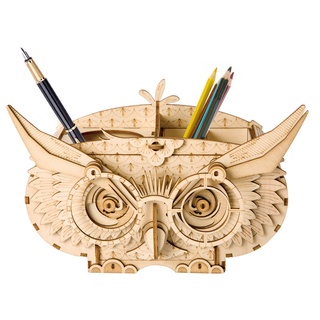 จิ๊กซอว์ไม้  Rolife Owl Storage Box 3D Wooden Puzzle TG405 (กล่องเก็บของตั้งโต๊ะนกฮูก) &gt;&gt;พร้อมส่ง&lt;&lt;