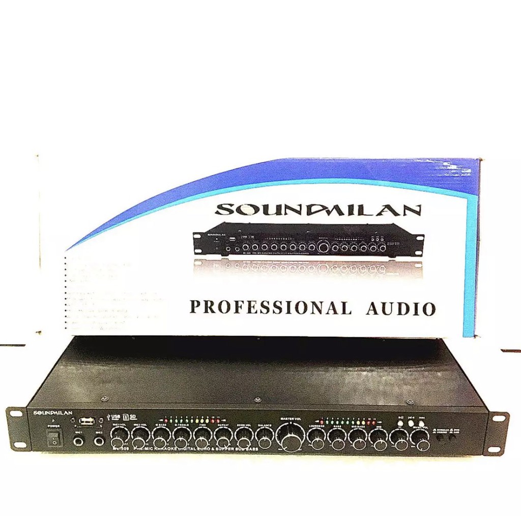 SOUNDMILAN ปรีแอมป์คาราโอเกะ mp3 USB/SD CARD มีSUB OUT รุ่น ML-509