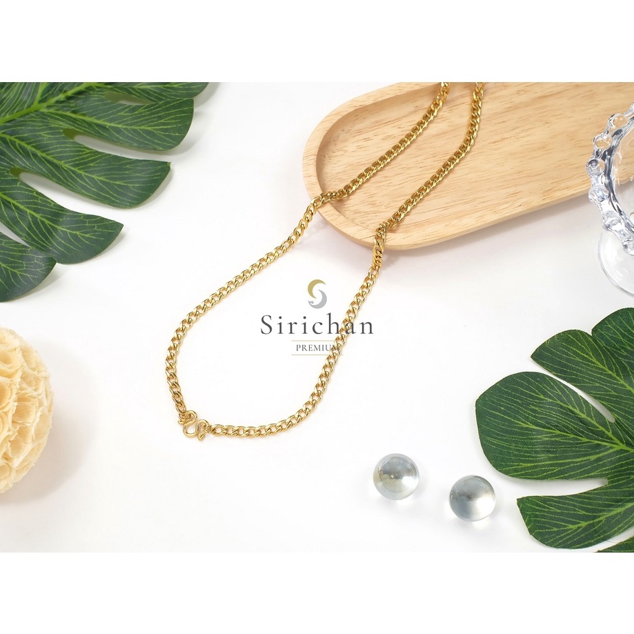 สร้อยคอ NK 1:1 1.0mmm 20" สแตนเลสแท้ งานสีทองเลเซอร์