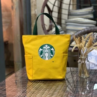 กระเป๋าสตาร์บัค มี7สี มีซิปถุงผ้า กระเป๋า🔥🔥Starbuck พร้อมส่ง -xbk7