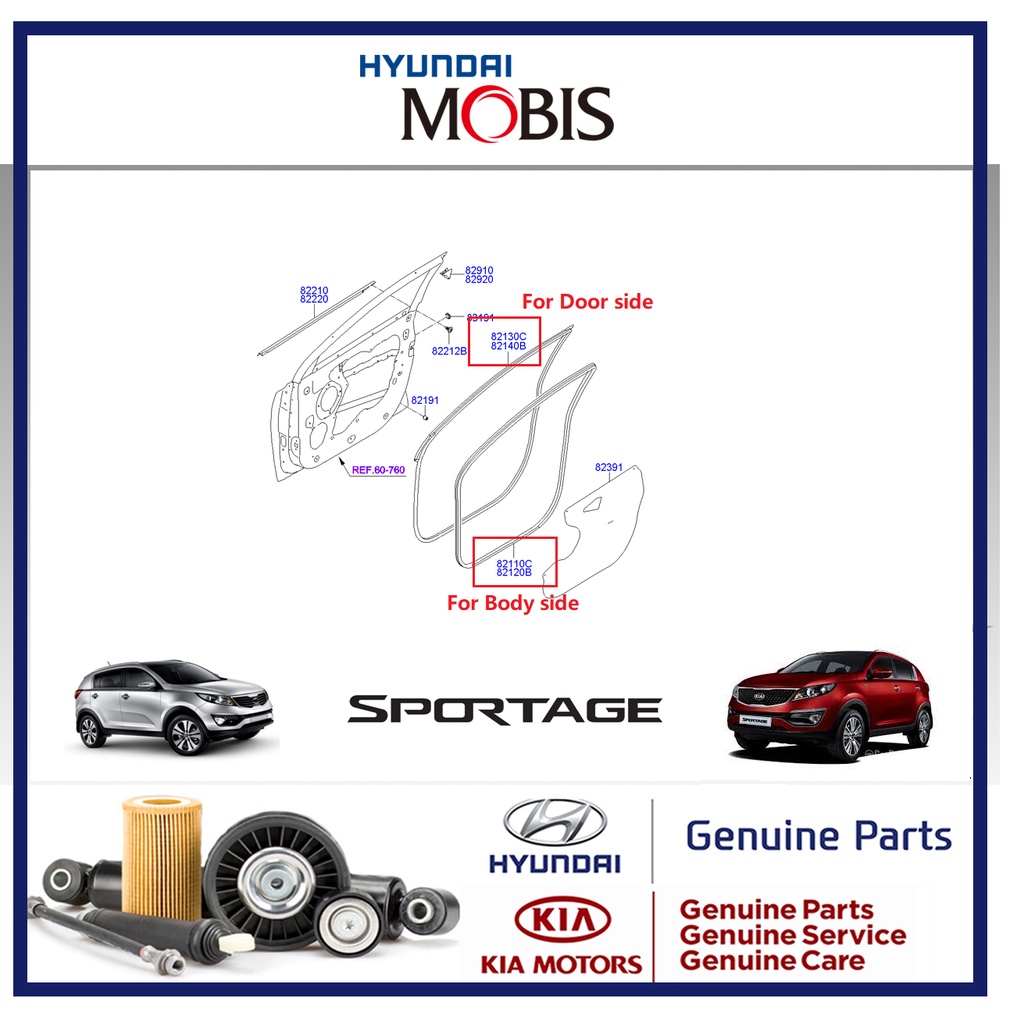 ยางประตู / ยางร่างกาย / ประตู WEATHER STRIP / BODY WEATHER STRIP KIA SPORTAGE SL 2010-2014
