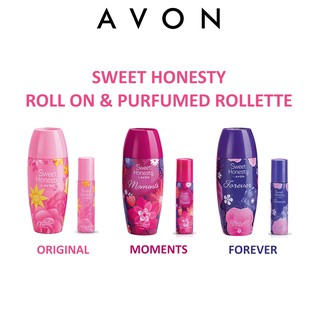 🌟 ลูกกลิ้ง และน้ำหอมกลิ้ง สวีทโฮเนสตี้ เอวอน AVON SWEET HONESTY ROLL ON AND PURSE CONCENTRE