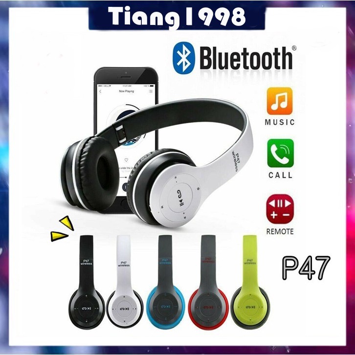 p47ของแท้ 100%หูฟังแบบครอบไร้สาย ไวเลส wireless รุ่น p-47