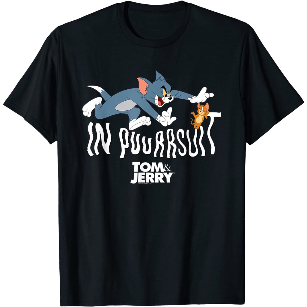 น่ารักหนาเสื้อยืด พิมพ์ลาย Tom &amp; Jerry Movie In Pursuit สําหรับเด็ก เสื้อยืดผู้ชาย เสื้อยืดผู้หญิง