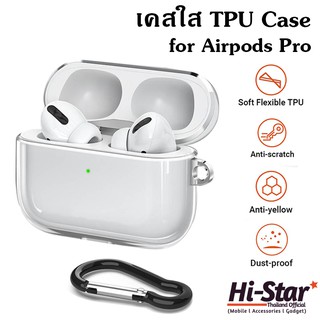 Premium Case เคส airpods pro เคสหูฟัง TPU Case พร้อมห่วงคล้อง เคส airpods ใส เคสใส Airpods pro For Airpods pro