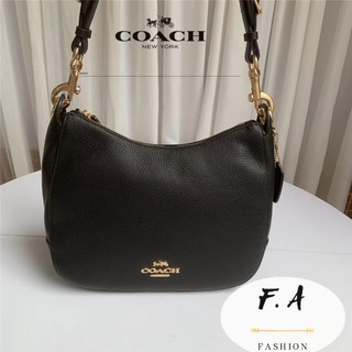 F.A (ของแท้ 100%) COACH 77980 2020 ใหม่ / กระเป๋าสะพายข้างผู้หญิง / กระเป๋า Crescent / กระเป๋า Half Moon / สายสะพายกว้าง