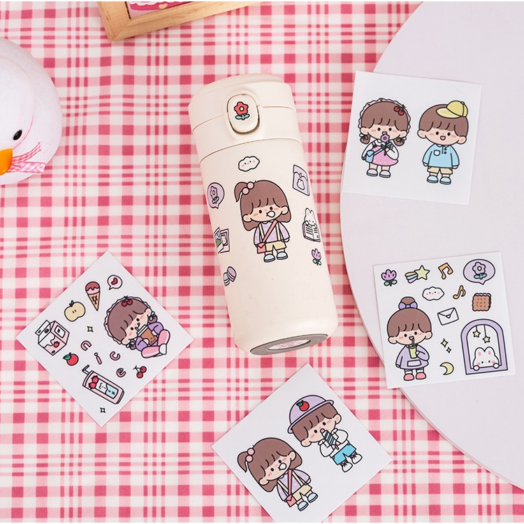 พร้อมส่ง สติ๊กเกอร์ตกแต่ง สติ๊กเกอร์ DIY 4 แผ่น รูปที่ 3