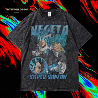 เสื้อยืดพิมพ์ลายแฟชั่น เสื้อยืดแขนสั้น ขนาดใหญ่ พิมพ์ลาย VINTAGE VEGETA สําหรับผู้ชาย