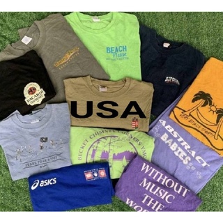 เสื้อยืด USA สีสวยมืสอง 1ตัว38 /3ตัว100/มีของแถมจากร้านค้า(สินค้าพร้อมส่ง)