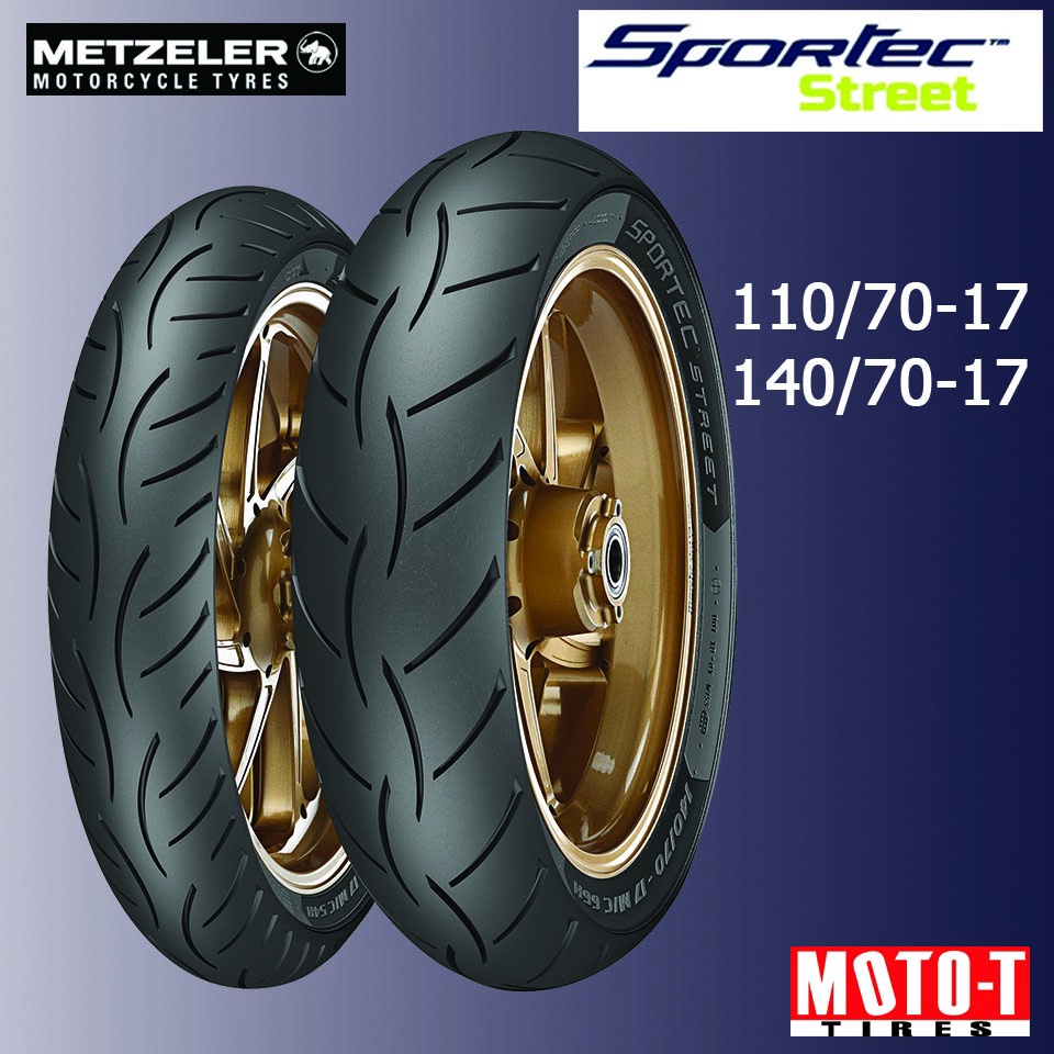 [ส่งฟรี ]ยางนอก Metzeler Sportec Street 100/80-17,130/70-17