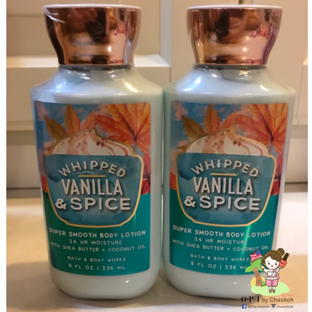 Bath and bodyworks lotion Bath &amp; BodyWorks shower gel  แท้ 100% กลิ่นใหม่ของปี 2018 กลิ่น Vanilla &amp; spice