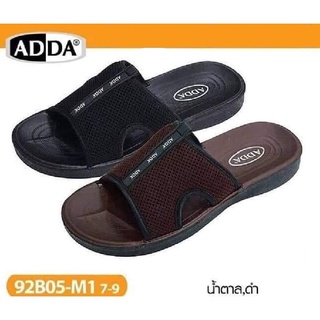 รองเท้าแตะ Adda หน้าผ้า รุ่น 92B05 สีดำ น้ำตาล ของเเท้ 100%