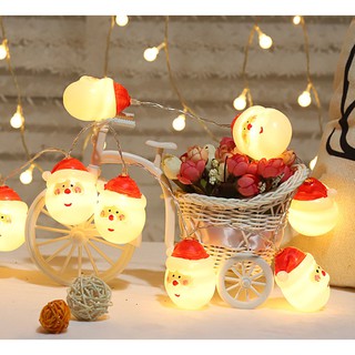 ไฟซานต้า ไฟสโนว์แมน ทรงกลม ไฟประดับ ไฟตกแต่ง ไฟคริสมาส คริสมาส Christmas Decoration Lights / Santa / Snow man Light