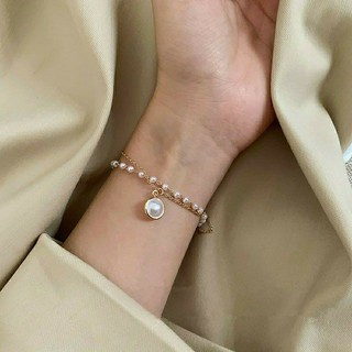 ○ สร้อยข้อมือไข่มุกสองเลเยอร์ • Layers Pearl Bracelet