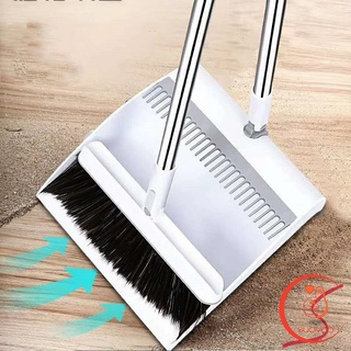 ชุดไม้กวาดไม้กวาด สามารถหมุน  ไม้กวาดพร้อมที่ตักขยะ ได้ 180องศา Folding broom