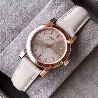 Burberry นาฬิกาข้อมือผู้หญิง The City Leather Strap Rose Gold รุ่น BU9109