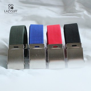 เข็มขัดผ้าไนล่อน หัวล็อคอย่างดี Nylon Belt by Lazysuff