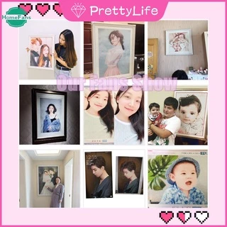 Pl ( รูปภาพที่กําหนดเอง ) รูปตัวเอง ตามสั่ง ภาพจิตรกรรมปักครอสสติตช์คริสตัล พลอยเทียม รูปหิน 5D หลายขนาด สําหรับตกแต่งผนังบ้าน DIY