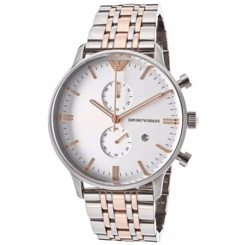 Emporio Armani Men's Quartz Watch AR0399 with Metal Strap