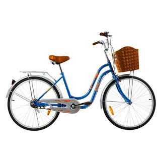 จักรยานแม่บ้าน LA SMILE 26 นิ้ว สีฟ้า จักรยานแม่บ้าน จักรยาน กีฬาและฟิตเนส CITY BIKE LA SMILE 26" CYAN