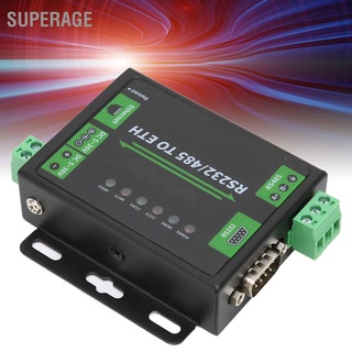 Superage Rs232 Rs485 ตัวแปลงอีเธอร์เน็ต พอร์ตอนุกรมคู่ ความเร็วสูง พลังงานต่ํา 100V‐240V