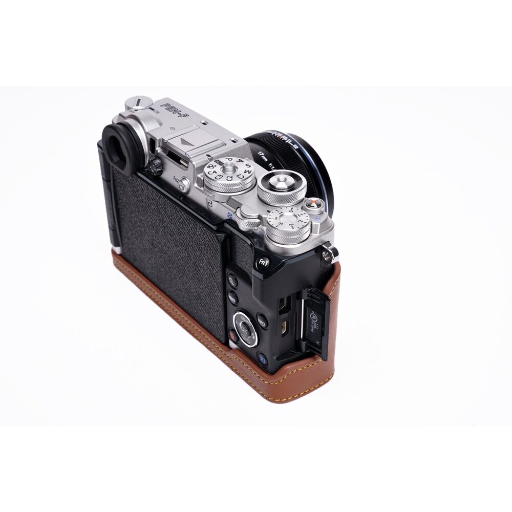 เคสกล้อง Olympus Pen-F ฮาฟเคส เคส หนัง กระเป๋ากล้อง อุปกรณ์กล้อง เคสกันกระแทก - PU Leather Camera Half Case Bag Pen F
