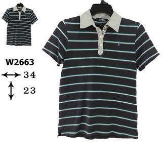 ??? เสื้อมือสอง??W2663 ตลาด เสื้อโปโลแขนสั้น JAPAN S552